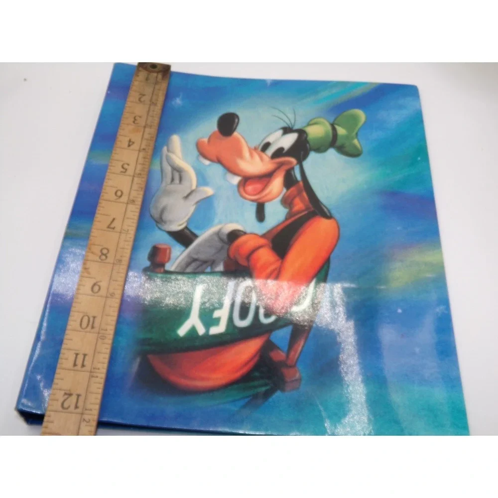 VTG Disney Goofy At The Movies  3-Ring Binder With Inside Pockets